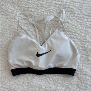 Nike Women's White and Black Sports Bra